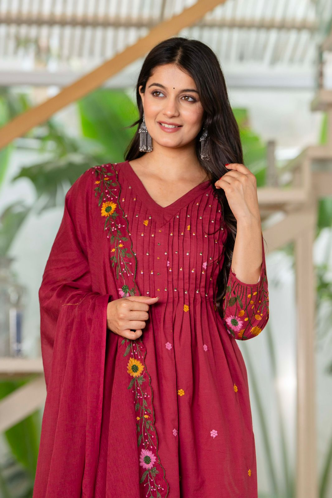 Maverick Fusion Embroidered Cotton Kurta Set